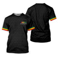 Juneteenth Breaking Every Chain Golf Ball Pattern Golf Tops For Men, Black Heritage Day Golf Shirts For Men