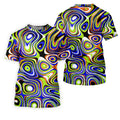 Blue And Green Fluid Art Cool Golf Shirt, Golf Tops For Men, Golf Shirts For Men, Golf Gift For Men