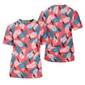 Freedom Lifestyle Green And Pink Hawaiian Golf Shirt, Golf Tops For Men, Golf Shirts For Men