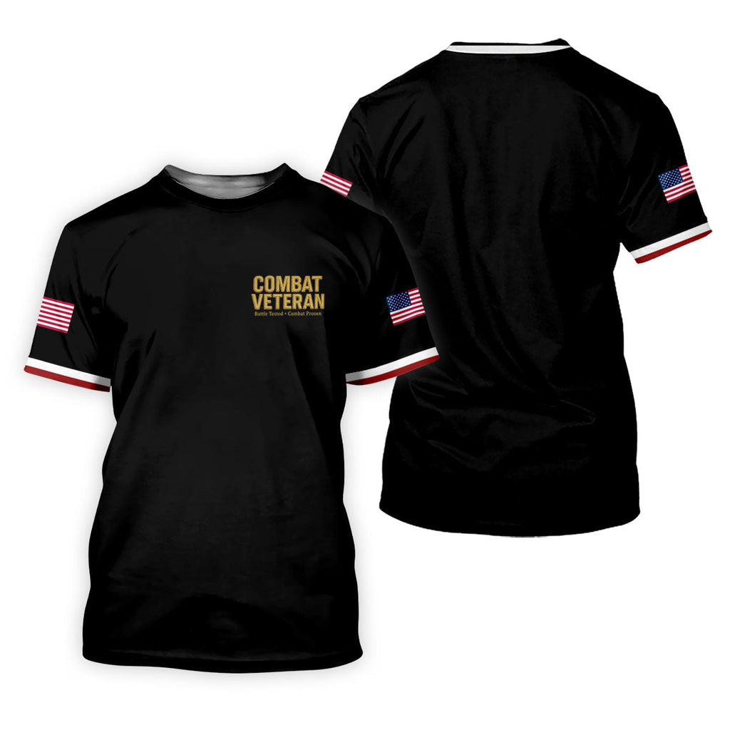 Combat Veteran 250 Years Patriotic Golf Shirt, Golf Shirts For Men, 4th Of July Golf Shirt