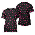 Black Golf Polo with Pink Ribbon, Men's Golf Polo ShirtBreast Cancer Awareness Shirt, Funny Golf Shirt