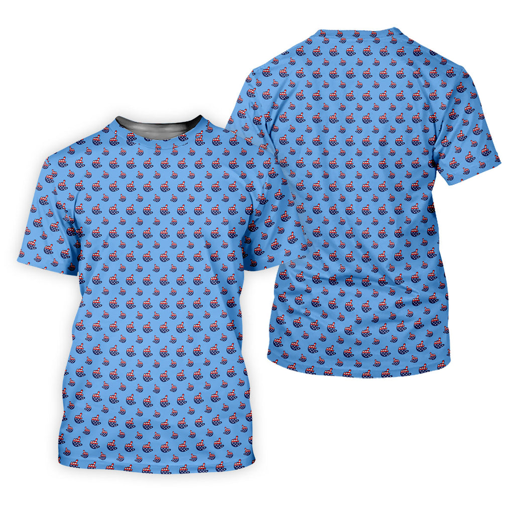 Funny Middle finger US Flag Pattern 250th Anniversary Blue Golf Shirt, 4th Of July Golf Shirts For Men