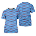 Funny Middle finger US Flag Pattern 250th Anniversary Blue Golf Shirt, 4th Of July Golf Shirts For Men