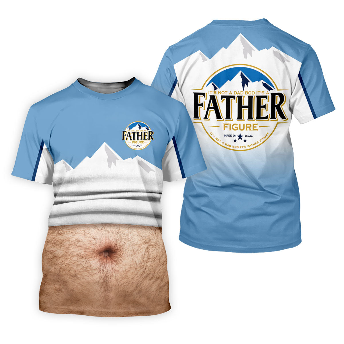 It's Not A Dad Bod It's A Father Figure Men's Funny Golf Polo Shirts, Father's Day Golf Shirt, Golf Gift For Dad