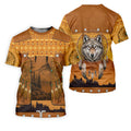 Golden Horizon Tribal Theme Golf Tops For Men, Native American Ancestry Polo Shirts For Men, Indigenous Peoples Month