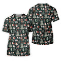 Cute Santa Claus Gift Green Men's Golf Polo Shirts, Christmas Golf Shirt, Polo Shirts For Men