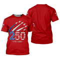 Flying Fighter Jets Faith Cross Patriotic 4th Of July Red Golf Shirt, 250 Years Golf Shirts For Men