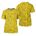 I Don't Give A Duck Yellow Rubber Duck Hawaiian Golf Shirt, Men's Funny Golf Shirts