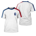 WTF Tour Angery Golfer Golf Ball Pattern Red White Blue Golf Shirts For Men, Polo Shirts For Men