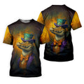 Mardi Gras Aligator Retro Golf Shirt, Golf Tops For Men, Polo Shirts For Men, Golf Shirts For Men