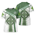 St Patrick's Day Celtic Knotwork Pattern Shamrock Golf Shirt, Polo Shirts For Men, Golf Shirts For Men