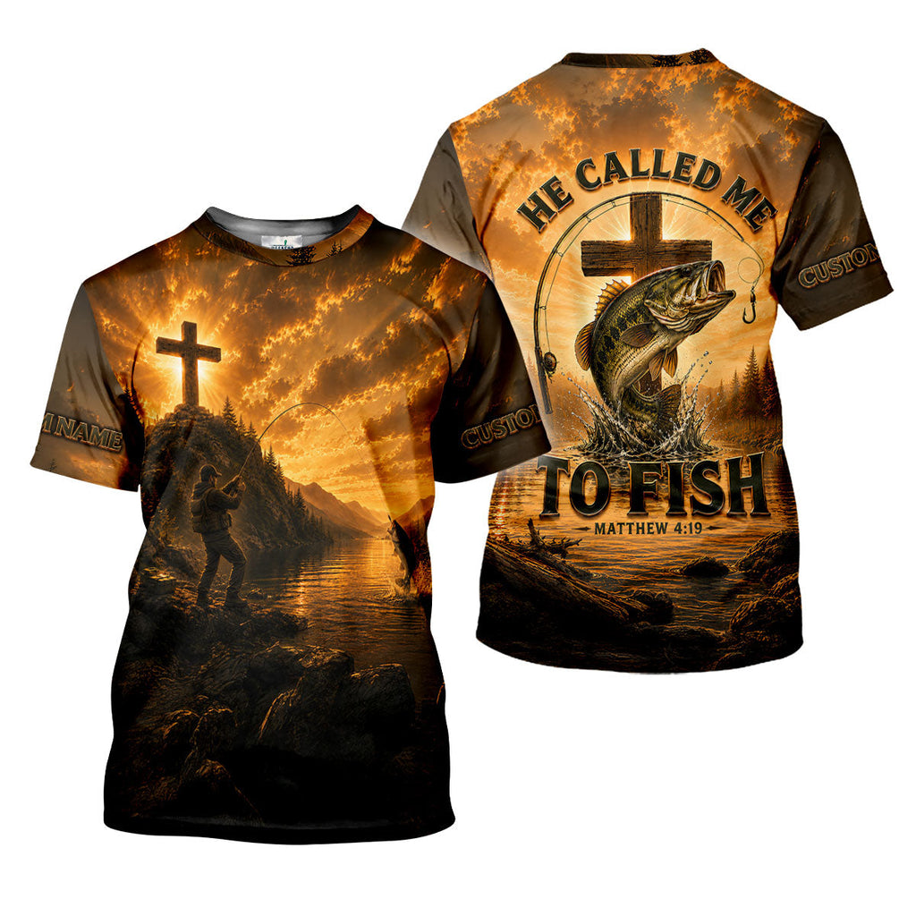 Custom He Called Me To Fish Matthew 419 UPF Shirt, Womens Fishing Shirt, Fishing Shirt