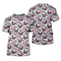 250 Years Of Freedom US Bald Eagle Tropical Theme Golf Tops For Men, Patriotic 4th Of July Golf Shirts For Men