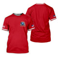 One Nation Under God Faith Cross USA 250 Logo Red Golf Shirt, 4th Of July Golf Shirts For Men