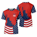 USA 250 Anniversary Statue Of Liberty Red Golf Shirt, Patriotic Golf Shirt, 4th Of July Golf Shirts For Men