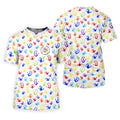 Accept Teach Understand Love Autism Awareness Colorful Handprint White Golf Shirt, Golf Shirts For Men