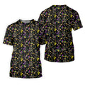 Dancing Skeleton Mardi Gras Fleur De Lis Black Golf Shirt, Polo Shirts For Men, Golf Shirts For Men