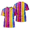 Mardi Gras Sequinned Glitter Print Golf Tops For Men, Polo Shirts For Men, Golf Shirts For Men