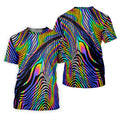 Rainbow Neon LGBT Support Zebra Pattern Golf Tops For Men, Pride Month Golf Shirts For Men