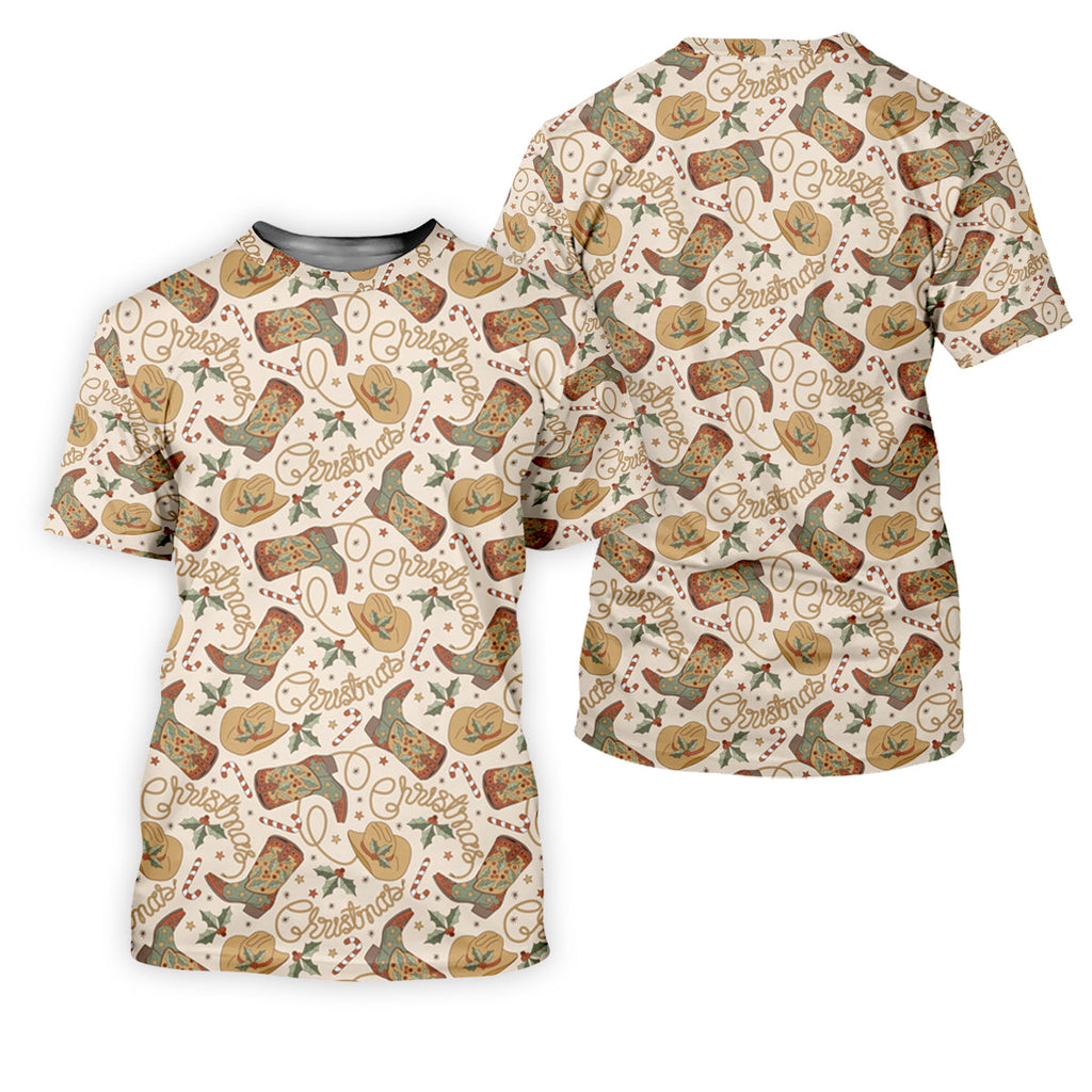 Western Christmas Golf Tops For Men, Christmas Golf Shirt, Polo Shirts For Men, Golf Gift For Men