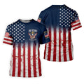 250 Years We The People Bald Eagle US Flag Cross Faith Golf Shirts For Men, Patriotic Golf Shirt