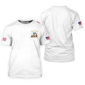 American Symbols White Patriotic Golf Shirt, US 250 Years 4th Of July Golf Shirts For Men