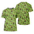 Cowboy Skeleton Longhorn Cow Skull Western Theme Sage Green Golf Tops For Men, Golf Shirts For Men