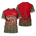 Liberty Faith Strength Faith Cross USA 250 Red Camo Golf Shirt, 4th Of July Golf Shirts For Men