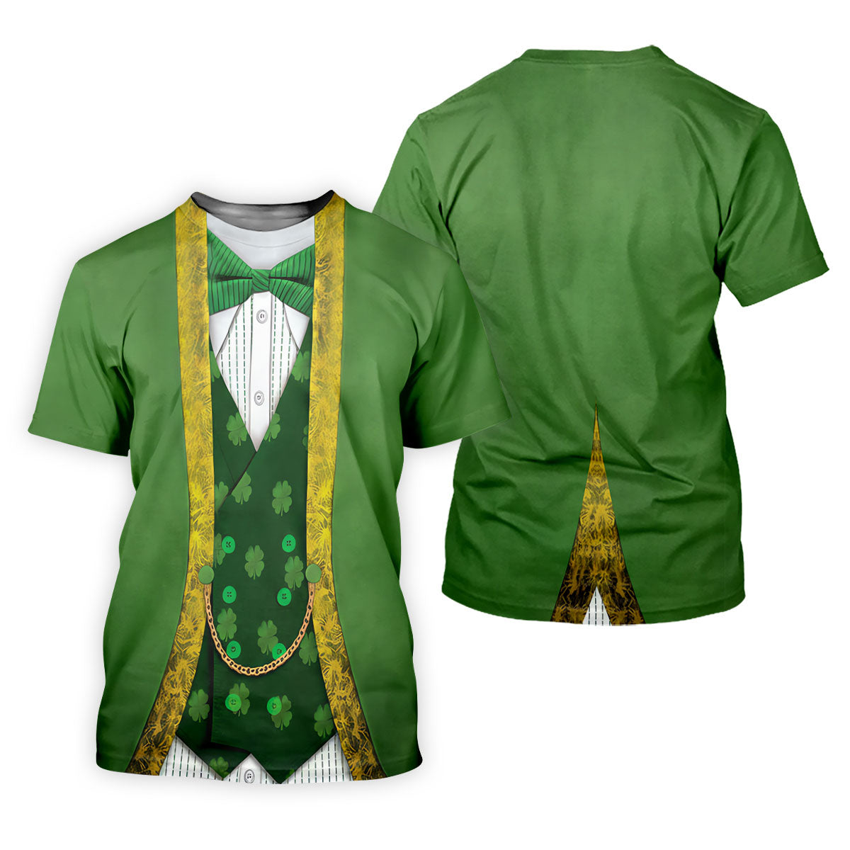 St Patrick's Day Leprechaun Costume Print Golf Tops For Men, Polo ShirtFor Men, Golf Shirts For Men