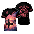Move Over Boys Girl Shows How To Fish Pink UPF Shirt, Fishing Shirt For Men, Bass Fishing Shirt