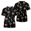 Golf Partner For Life Custom Photo Black Golf Tops For Men, Valentines Golf Gift, Golf Gift For Men