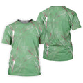 Tropical Leaves Green Golf Shirt, Summer Hawaiian Golf Shirt, Golf Shirts For Men