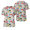 Colorful Christmas Men's Golf Polo Shirts, Christmas Golf Shirt, Cute Golf Outfit, Golf Gift For Men