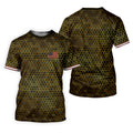 Hexagonal Camo Patriotic 4th Of July Golf Shirt, 250 Years Polo Shirts For Men