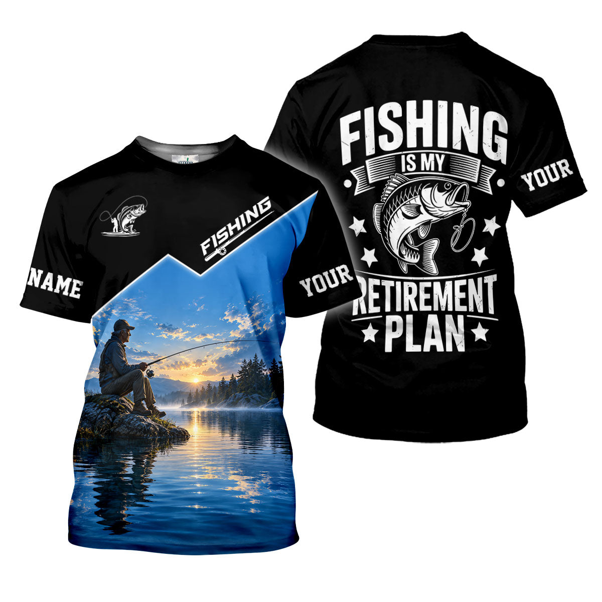 Fishing Is My Retirement Plan Bass Fishing UPF Shirt, Womens Fishing Shirt, Fishing Apparel