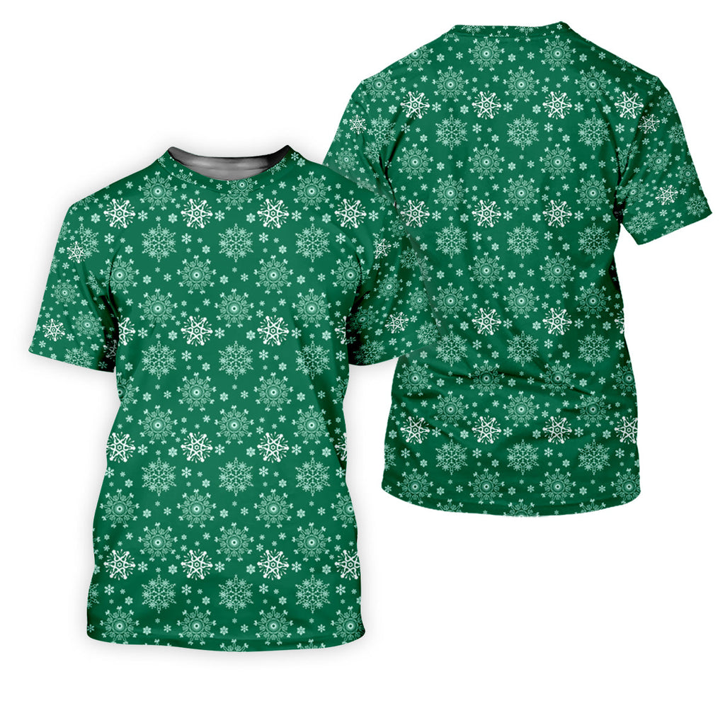 Dirty Funny Adult Humor Snowflakes Green Golf Shirt, Fun Men's Golf Polos, Christmas Golf Shirt, Polo Shirts For Men