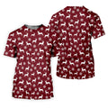 Reindeer Christmas Maroon Golf Shirt, Christmas Golf Shirt, Polo Shirts For Men, Golf Shirts For Men