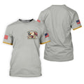 Bald Eagle American Flag 250 Years Grey Golf Shirt, Patriotic 4th Of July Golf Shirts For Men