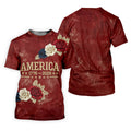 America 1776-2026 Patriotic Roses Vintage Golf Shirt, 250 Years 4th Of July Golf Shirts For Men