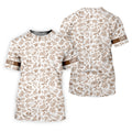 Custom Name Toile de Jouy Birds And Flowers Brown Golf Shirt, Polo Shirts For Men, Golf Gift For Men