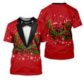 Christmas Mistletoe Vintage Prints Men's Golf Polo Shirts, Christmas Golf Shirt, Golf Gift For Men
