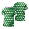 St Patrick's Day Shamrock Argyle Pattern Green And White Argyle Golf Shirt, Polo ShirtFor Men, Golf Shirts For Men