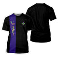 Mardi Gras Festival Jester Figure Fleur De Lis Symbol Black Golf Shirt, Polo Shirts For Men, Golf Shirts For Men