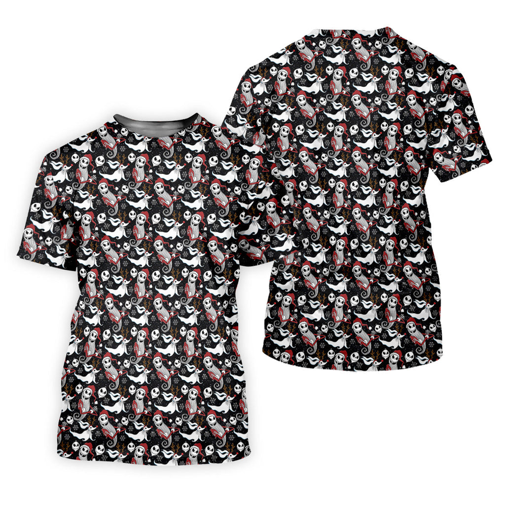 Horror Christmas Black Golf Shirt, Christmas Golf Shirt, Polo Shirts For Men, Golf Gift For Men