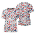 America Independence 250 Years White Golf Shirt, Patriotic 4th Of July Golf Shirts For Men
