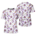 Halloween Witch Goose Purple Pastel Fun Golf Shirts For Men, Polo Shirts For Men, Golfing Apparel
