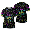 Back To 80's Neon Pattern Hawaiian Golf Shirt, Tropical Vibe Men's Funny Golf Shirts