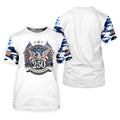 Patriotic Bald Eagle Blue And White Camo White Golf Shirt, 250th Anniversary Golf Shirts For Men