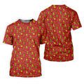 Mexican Cartoon Food Characters Cinco De Mayo Celebration Fiesta Themed Red Golf Shirts For Men