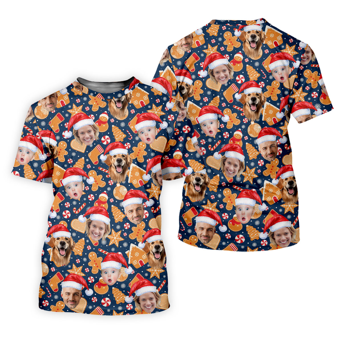 Custom Christmas Sweets Navy Golf Shirt, Christmas Golf Shirt, Polo Shirts For Men, Golf Gift For Men